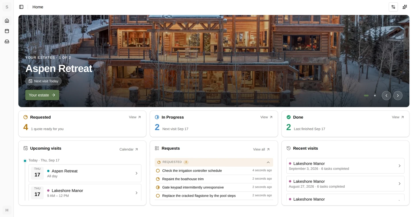 Screenshot from the The homeowner's estate and QuickBooks invoicing release