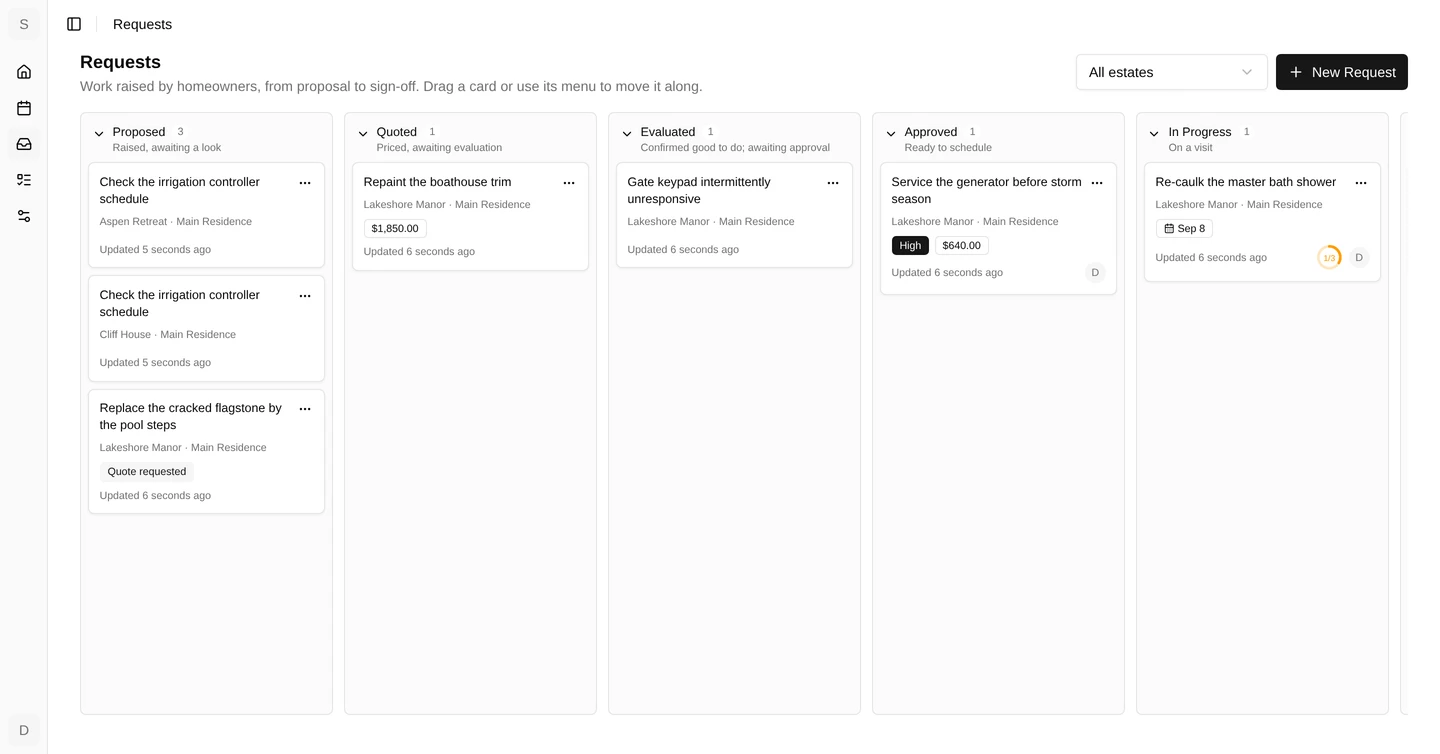 Screenshot from the Requests and the Steadwell assistant release